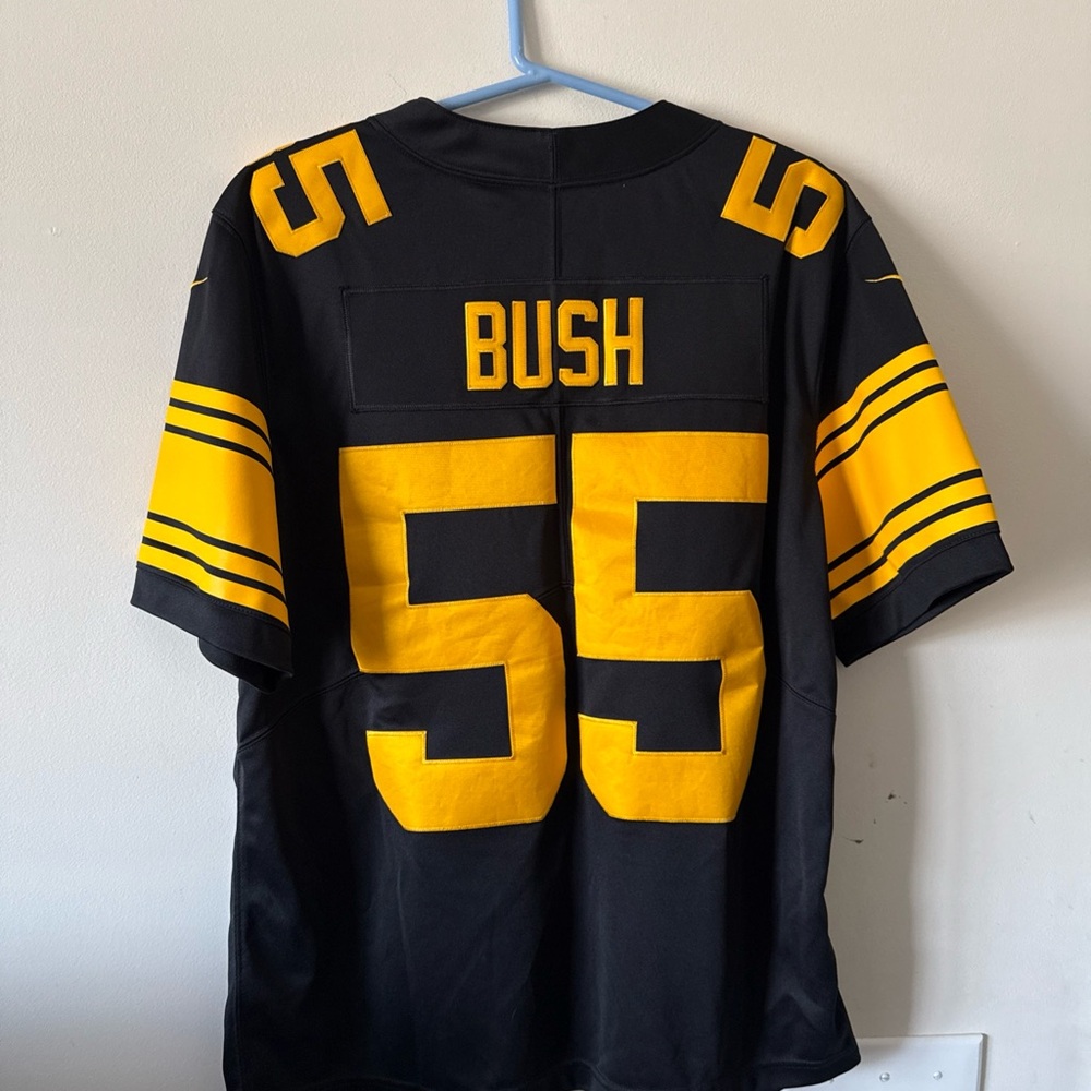 Men’s Nike Devin Bush #55 Pittsburgh Steelers Vapor Lmtd Color Rush Jersey Sz L - Picture 7 of 7